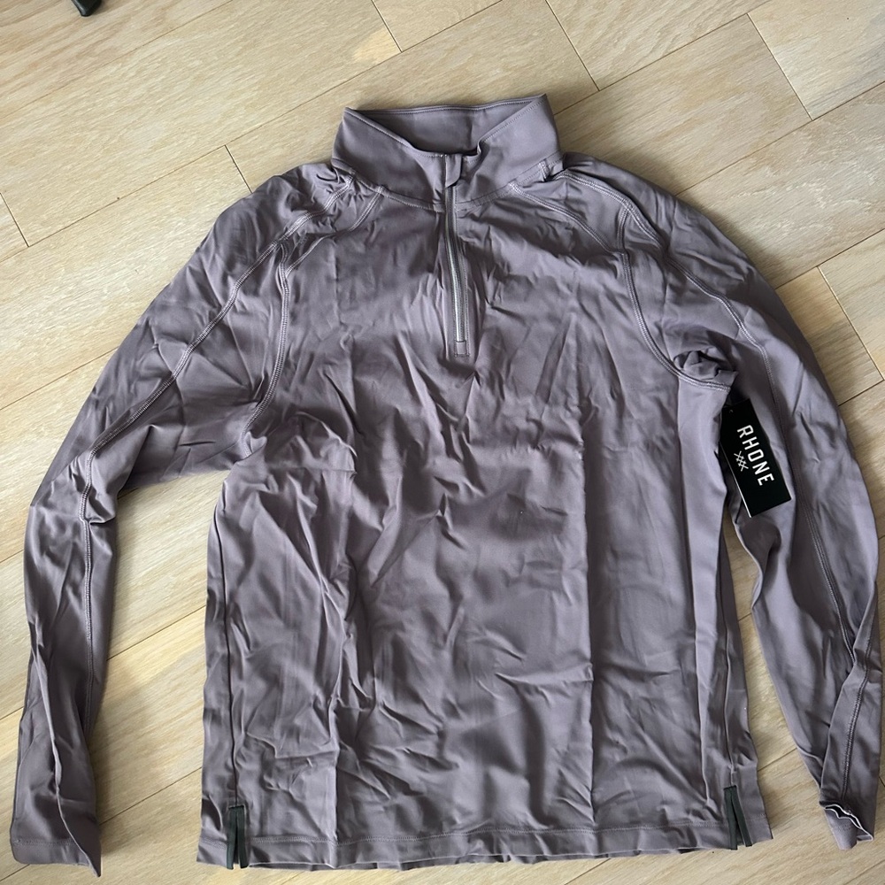 RHONE Men's Gray Long Sleeve Pullover